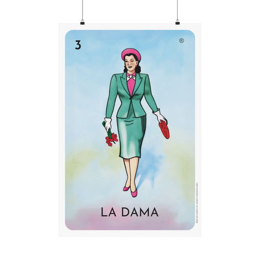 👒 La Dama (The Lady) – Official Lotería® Poster